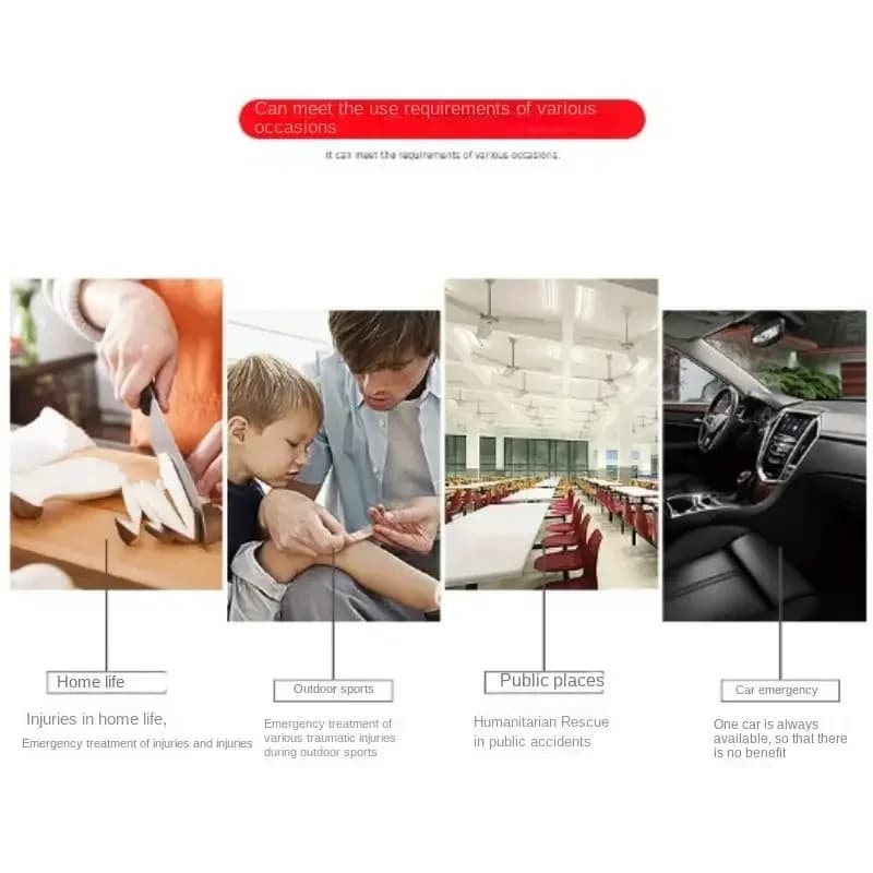 184pcs First Aid Kit, Multi-purpose Emergency Medical Supplies Portable Medical Bag, For Outdoor Hiking, Camping And More - 6