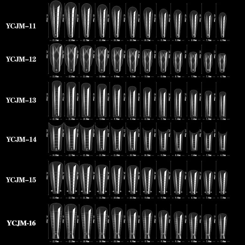 60pcs Extension False Nails Art Tips Acrylic Fake Finger UV Gel Polish Mold Sculpted Full Cover Press on Manicures Supplies Tool - 5