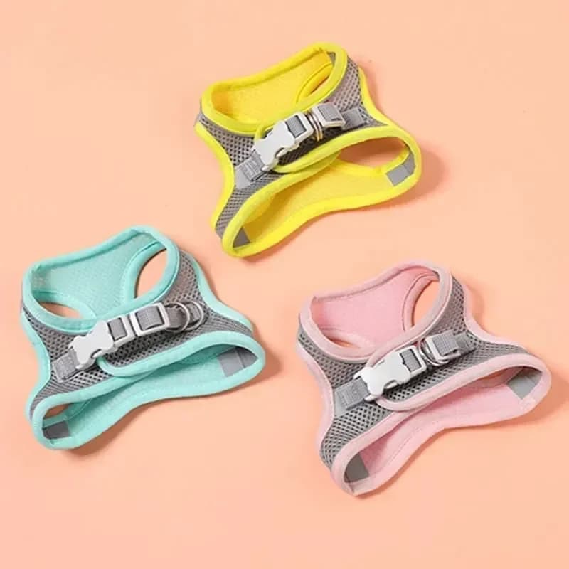 إكسسوارات للقطط والكلاب طوق أمان للكلاب الصغيرة سترة أمان للحيوانات الأليفة حبل صدر للكلاب أغطية قابلة للتنفس أحزمة قابلة للتعديل - 4