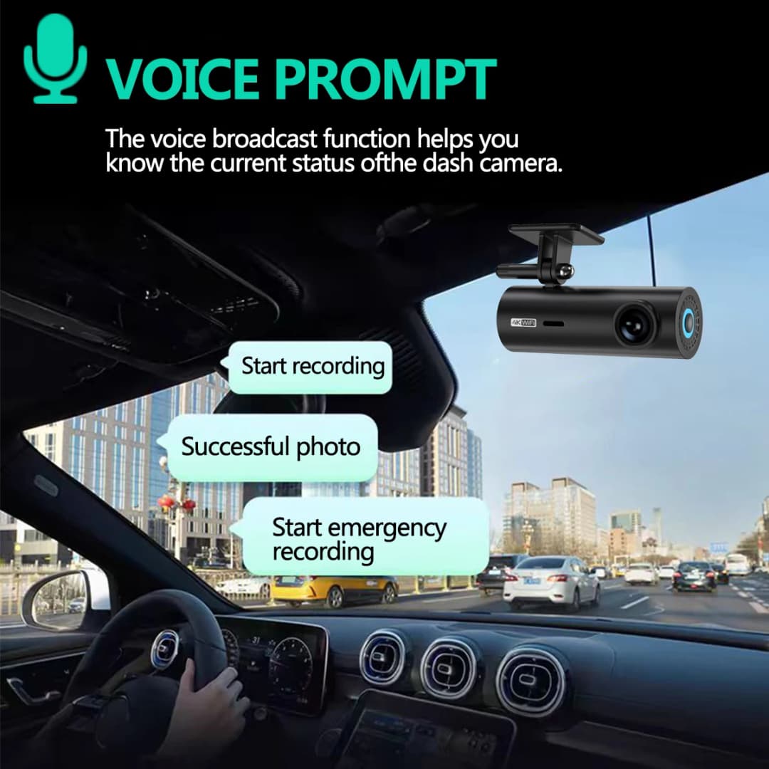 dashcam for car Black box Driving Video Recorders 4K WiFi Mini Front Camera Dash Cam 24H Parking Monitor Car Recording camera - 2