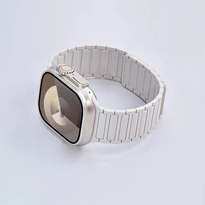 حزام سيليكون لساعة أبل 46 مللي متر 42 مللي متر 49 مللي متر 45 مللي متر 41 مللي متر 44 مللي متر 40 مللي متر شريط مغناطيسي لساعة أبل الترا 2 سلسلة 11 10 9 8 7 6 SE 5 4 3 - 3