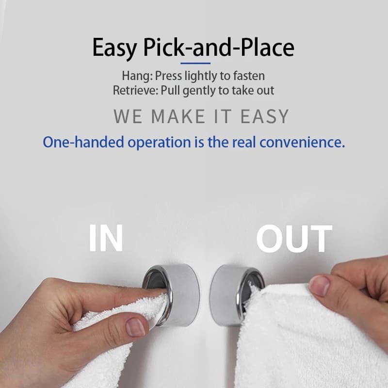 Kitchen Towel Holder Sucker Wall Bathroom Laundry Cloth Rag Hook Sink Accessories Under Sink Organizer SNJ005 - 4