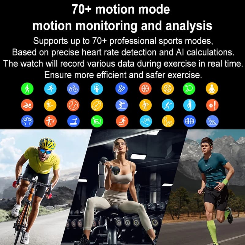 New For OPPO Ultra Thin Smart Watch Men AMOLED HD Screen Always Show Time Heart Rate Bluetooth Call Sports Waterproof Smartwatch - 5