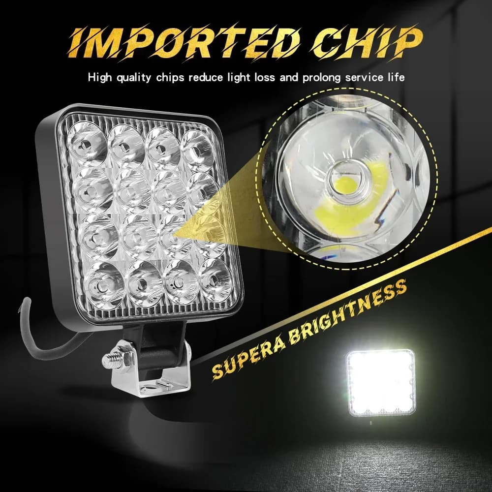 4PCS 4inch LED Work Light Pods Spot Off Road ATV Truck Reverse Fog Lights 6000k Spot Flood Combo Beam 12V 24V IP68 - 4