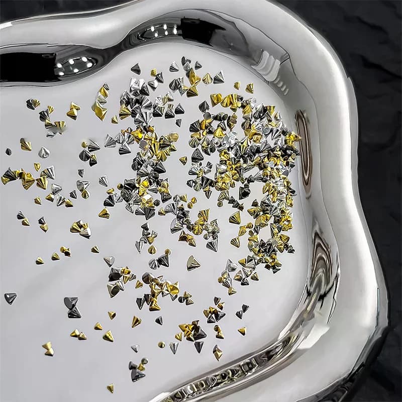 100Pcs Punk Rivet Nail Charms Cone Mixed Sized Nail Art Studs Stylish Alloy Spike 3D DIY Nails Decor - 2