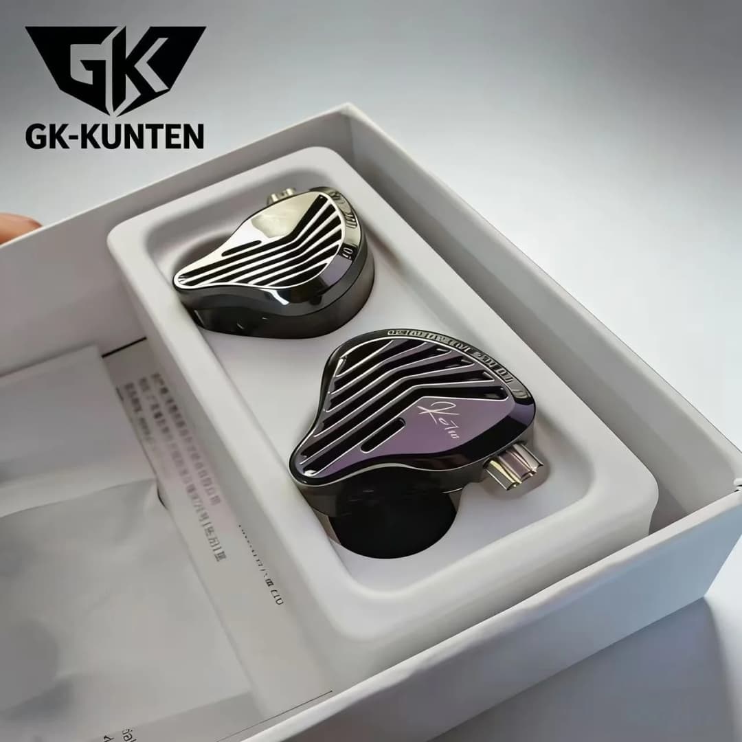 GK KUNTEN Dynamic Drive Headphones HIFI Heavy Bass Earbuds Sports Metal Headphones Detachable Eeadphones 2PIN KZ Zenith ED Gift