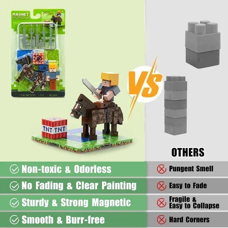 ألعاب بناء مغناطيسية، لوح أساسي مغناطيسي، مجموعة طوب مغناطيسي، مناسبة للأطفال فوق 6 سنوات، ألعاب بناء إبداعية - 3