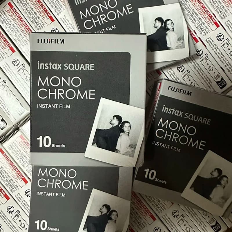 أفلام فورية أصلية من Fujifilm Instax Square، ورق تصوير بحافة بيضاء، متوافق مع كاميرات SQ40/SQ10/SQ6/SQ1/SQ20