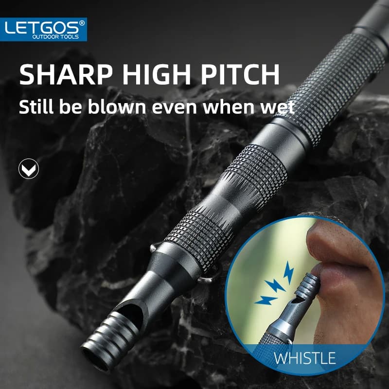 صفارة نجاة متعددة عالية التردد معدات طوارئ إنقاذ خارجية تخييم تسلق كاسر زجاج تكتيكي - 2