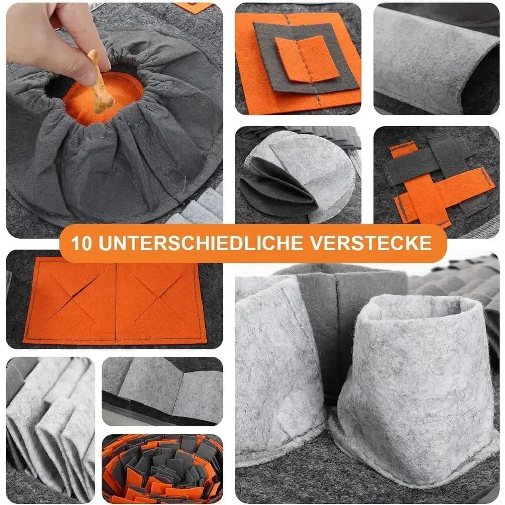 Dog Olfactory Carpet Mat Nose Smell Training Sniffing Pad Dog Puzzle Slow Feeding Bowl Food Dispenser Carpet Washable Dog Toys - 3