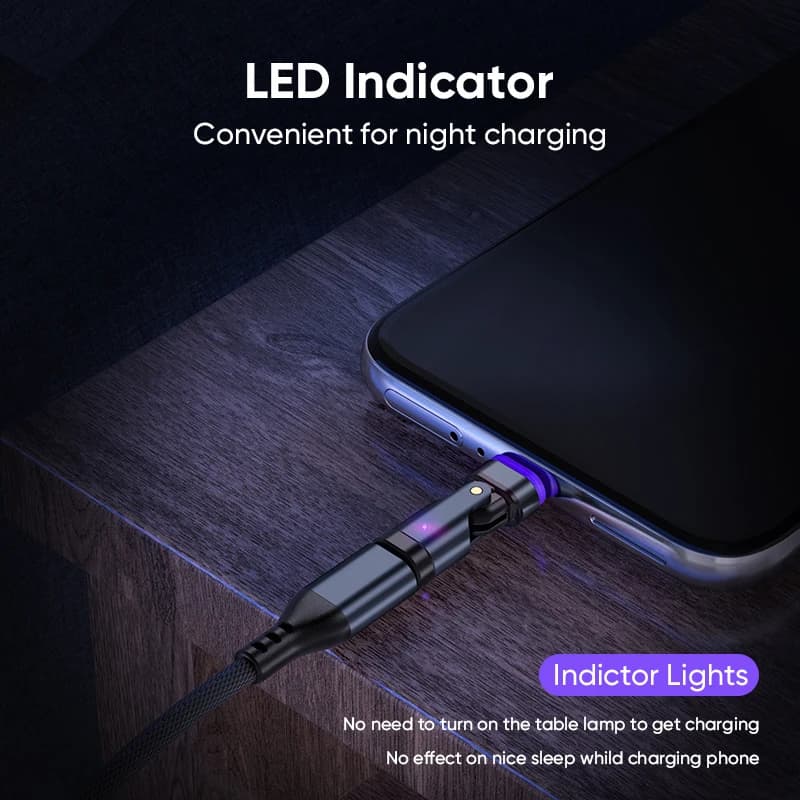 محول شحن سريع مغناطيسي USB-C بقوة 240 واط - كابل محول من النوع C أنثى لأجهزة ماك بوك/شاومي - 5