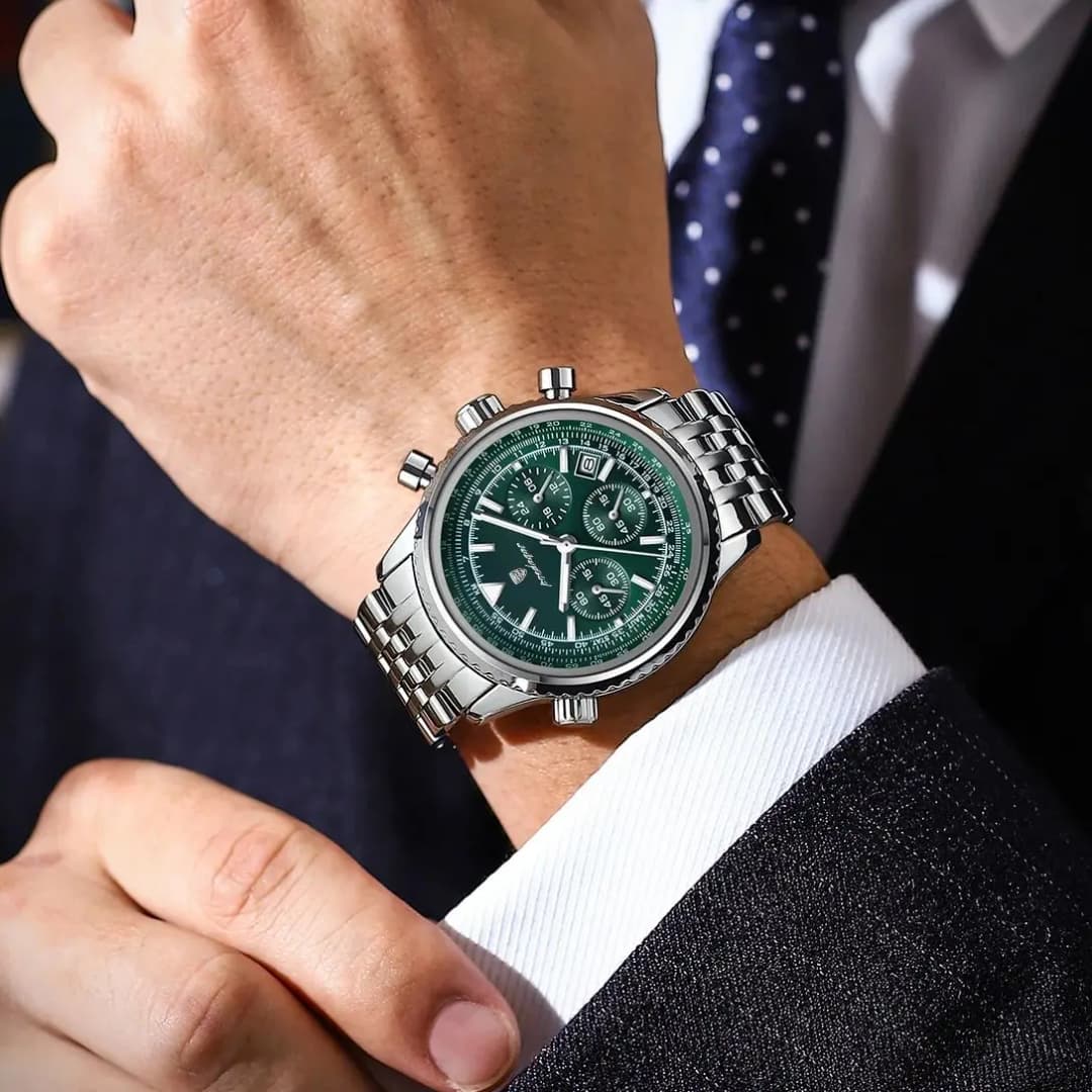 POEDAGAR Top Luxury Men Watches Luminous Date Waterproof Chronograph Quartz Man Watch Stainless Steel Sport Military Men's Watch - 5