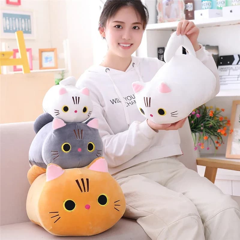 20cm Cute Soft Cat Plush Pillow Sofa Cushion Kawaii Plush Toy Stuffed Cartoon Animal Doll Lovely Gift - 2
