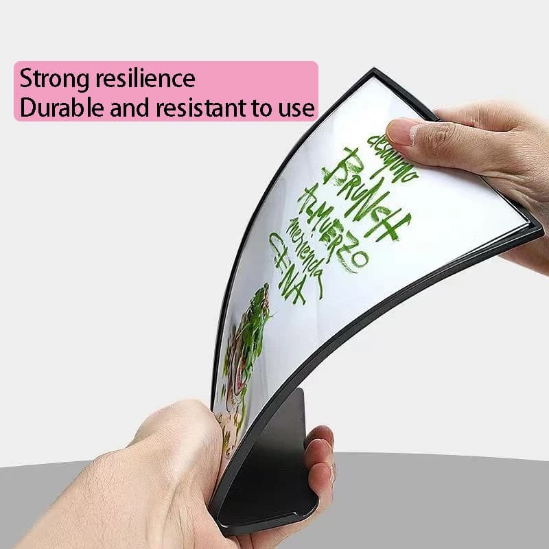 Acrylic panel menu display rack A4 A5 A6, L-shaped vertical table card table card high-end plastic wine plate catalog menu - 3