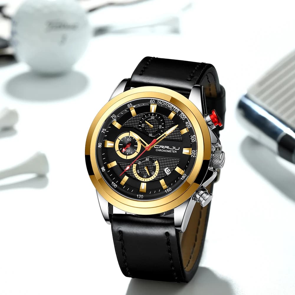 ساعة رجالي فاخرة بعلامة تجارية رائدة، مينا كبير، ساعات رياضية، كرونوغراف كوارتز، ساعة يد بتاريخ، ساعة ذكرية ريلوجيو ماسكولينو - 5