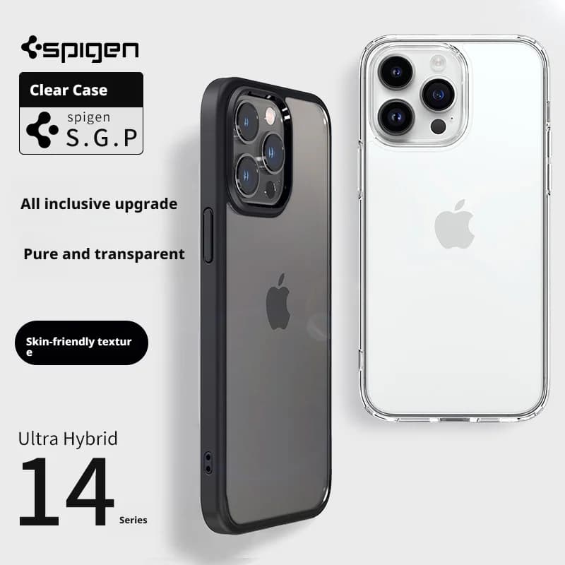 Spigen Ultra Hybrid Case For iPhone 17 Air 12 13 14 15 16 17 Pro Max 16 Plus Ultra-Thin Shockproof Protective Transparent Cover