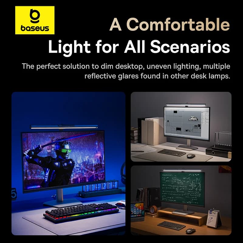 【New Sale】Baseus Magnetic Computer Screen Light Desk Lamp Laptop Hanging USB Light Table Lamp LED Monitor Light Reading Light - 6