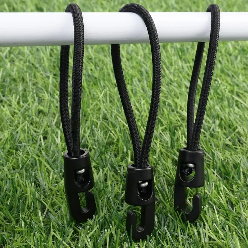 حبل مطاطي مع خطافات، 10/15/25 سم، مطاط عالي المرونة مع خطافات، مشد مطاطي مع خطافات لغطاء التخييم - 6