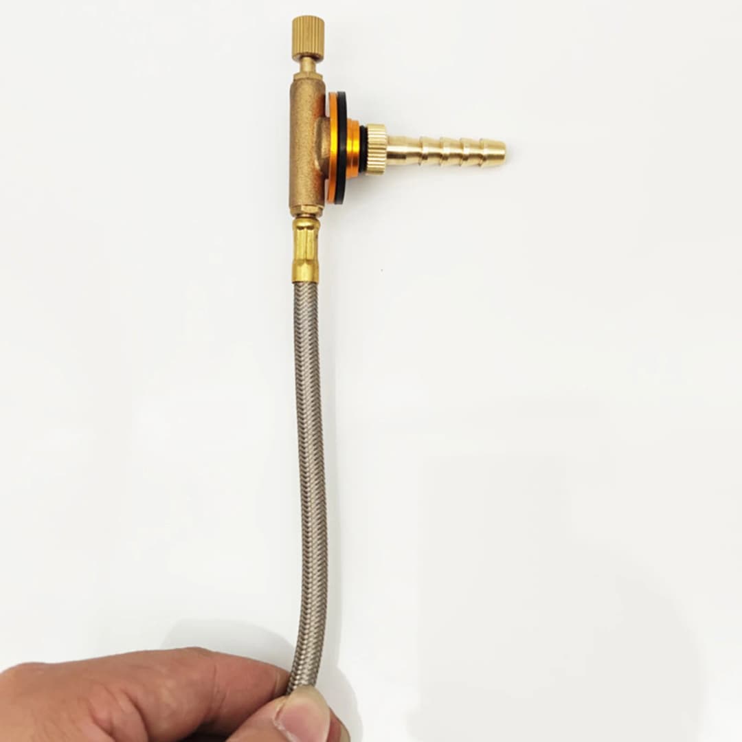 1/2/3 Pcs Flat Gas Tank Valve Adapter Multi-purpose Gas Tube Hose Adaptor Practical LPG Valve Connectors for Cooking Stove - 4