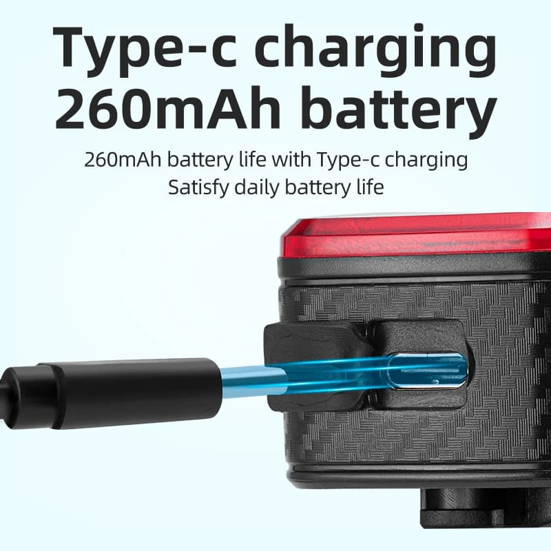 ضوء فرامل دراجة ذكي من ROCKBROS، ضوء خلفي IPx6، منفذ Type-C، ضوء خلفي تلقائي التوقف، ضوء تحذير LED للركوب، ضوء أمان للدراجات - 4