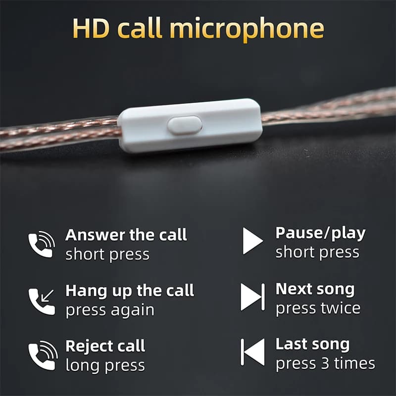 KZ Headphone Cord High-Purity Copper Cube Mixed Upgrade Cable Earphone Wire Original Replacement EDX Pro/ZS10 Pro X Headset Wire - 2