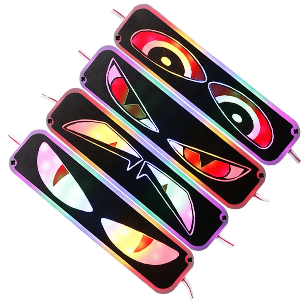 قطعة واحدة وحدة عين شريرة LED RGB إضاءة تحذير ستروب عين شيطان مصباح طوارئ وماض للسيارات والدراجات النارية