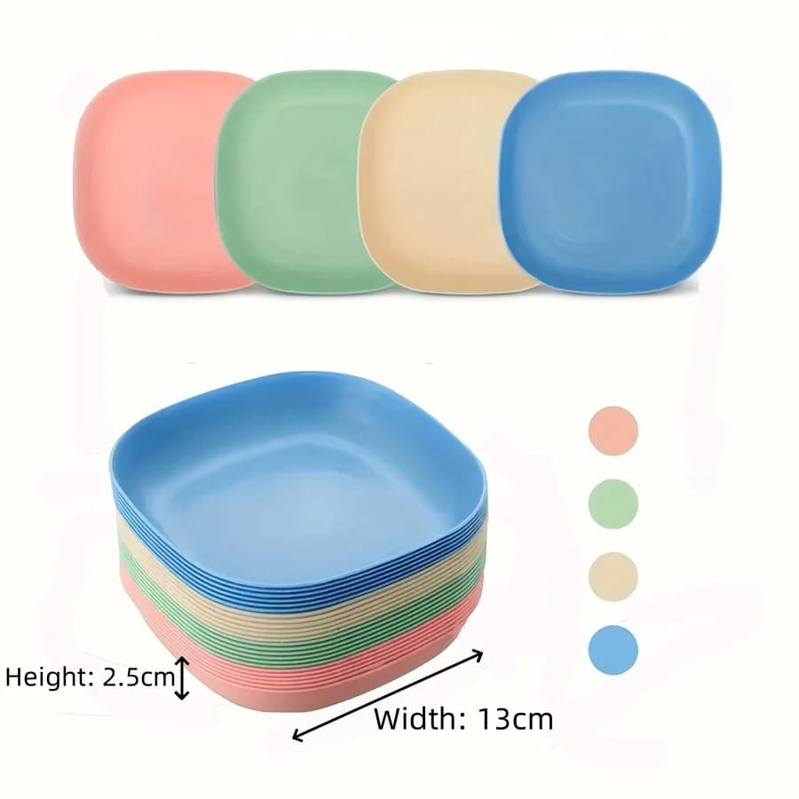 3/10/20pcs Non-Slip Plastic Cat Bowls Set Shallow Pet Food & Water Dishes Suitable for Kittens Short Leg Cat Ferrets Stray Cats - 6