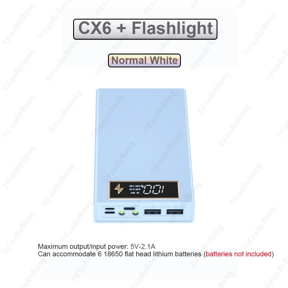 6x18650 Power Bank Case Battery Storage Box Wireless Quick Charge Magnetism Charging Welding-free DIY Shell Without Battery - 6