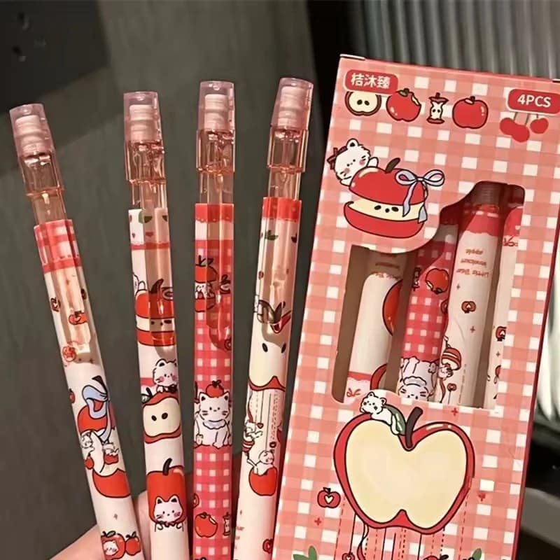 4Pcs 0.5mm Mechanical Pencils with Eraser Smooth Writing Erasable Press Automatic Pencil School Office Supply Student Stationery - 2