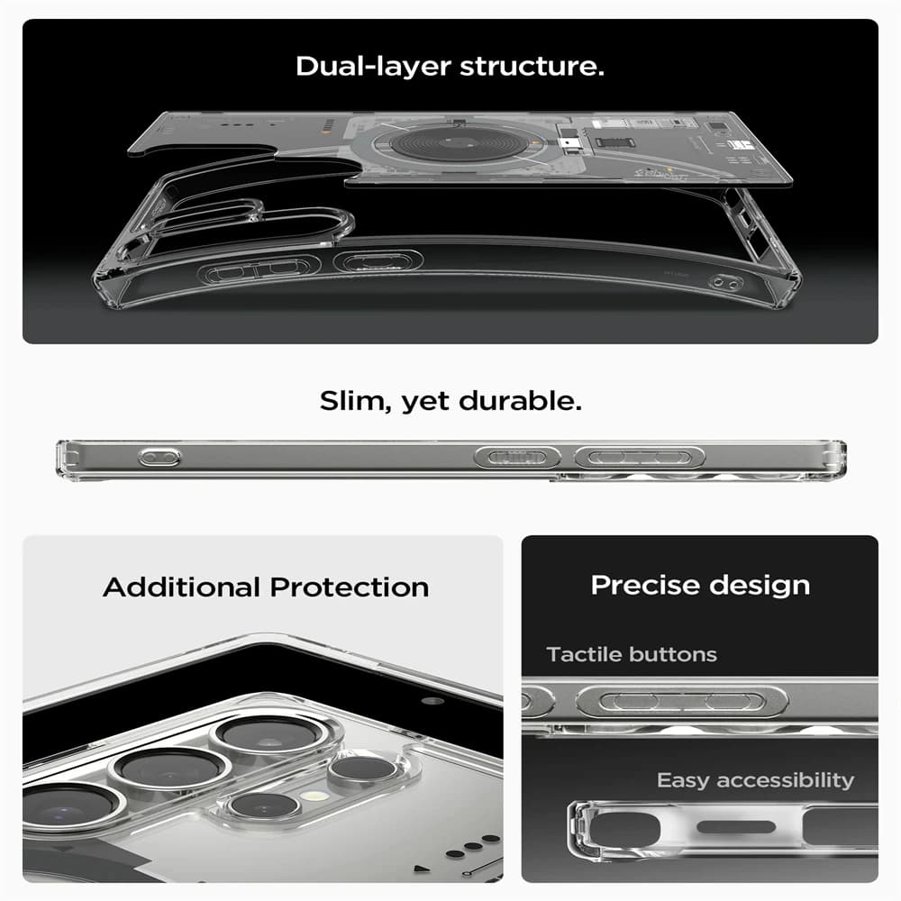 Spigen For Samsung Galaxy S25 Ultra S26 S24 S23 Ultra Plus Ultra Hybrid Magnetic Soft Case For Magsafe Transparent Soft Cover - 5