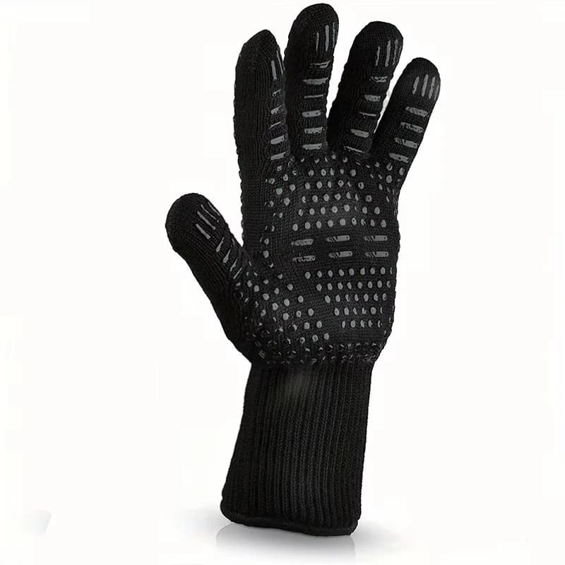 قفازات شواء مقاومة للحرارة العالية، قطعة واحدة، 500-800 درجة، عزل حراري - 6