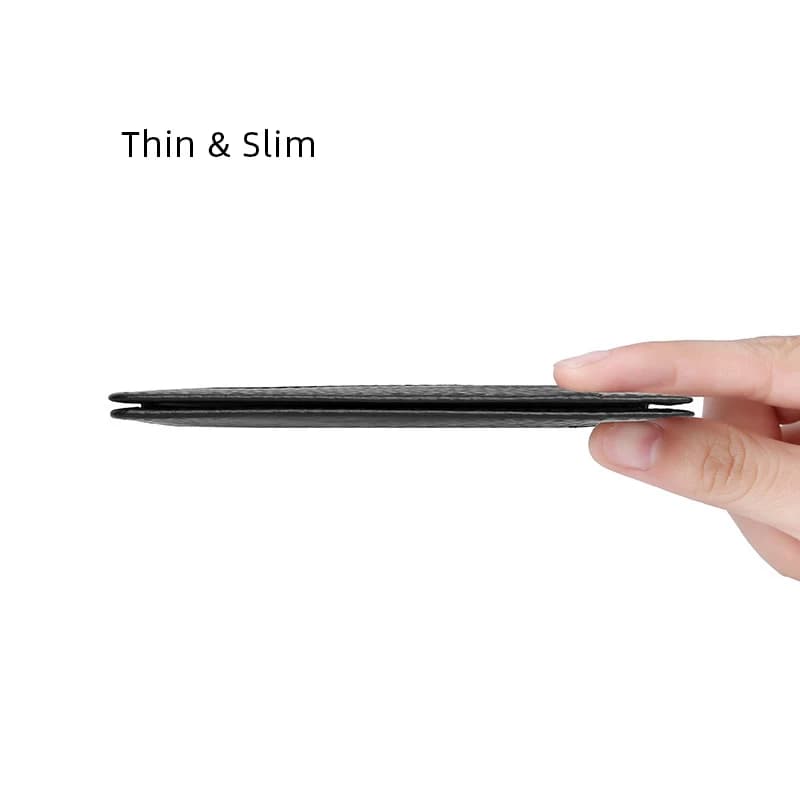YUECIMIE Super Slim Soft Wallet Genuine Leather Mini Credit Card Holder Wallets Purse Thin Small Card Holders Men Wallet - 2