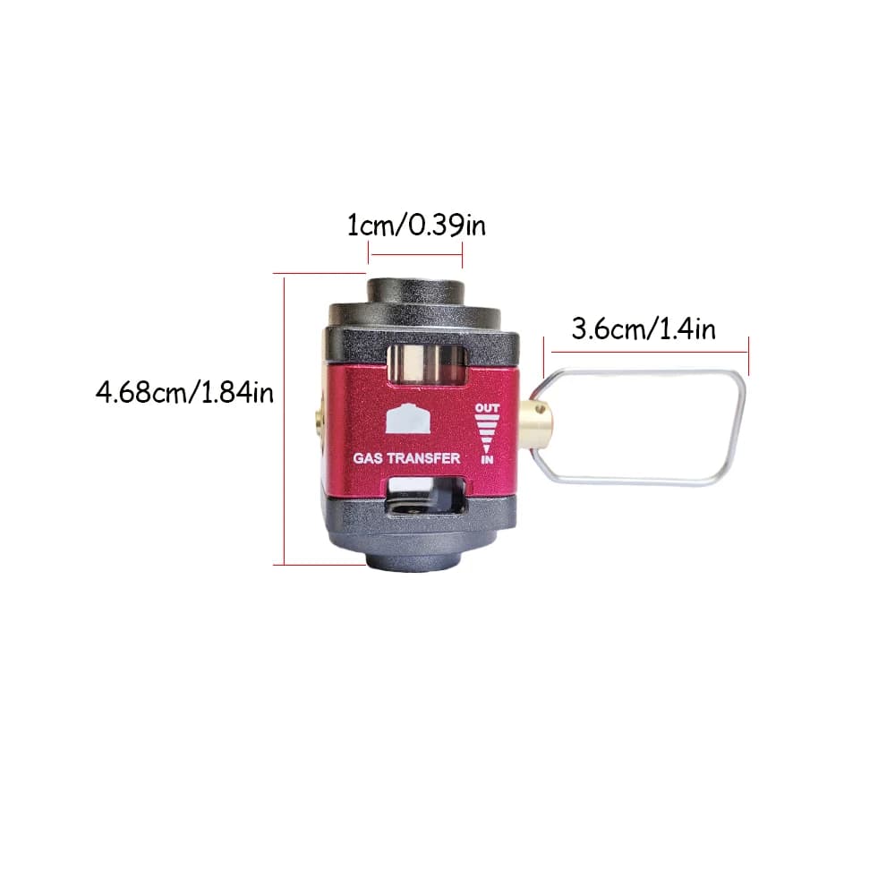 Outdoor Camping Visual Gas Tank Converter Tank Gas Refill Adapter Isobutane/Butane Mutual Charge Gas Adapter Collection Valve - 6