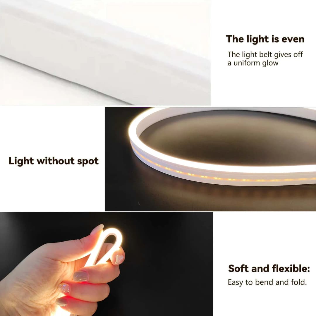Neon LED Light Strip Smart Touch Sensor Switch Dimmable Neon Sign Flexible Led Ribbon Waterproof Rope Tube Lamp Backlight Decor - 4
