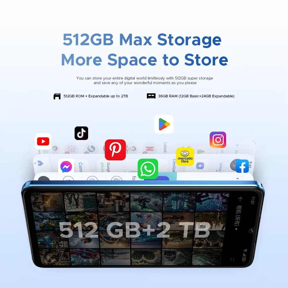 الإصدار العالمي DOOGEE Note59 Pro+ هاتف ذكي 5G بشاشة 6.75 بوصة HD+ بمعدل تحديث 120 هرتز وذاكرة 12 جيجابايت و512 جيجابايت ومعالج UNISOC T8200 وكاميرا 50 ميجابكسل وبطارية 6250 مللي أمبير يعمل بنظام أندرويد 15 - 3