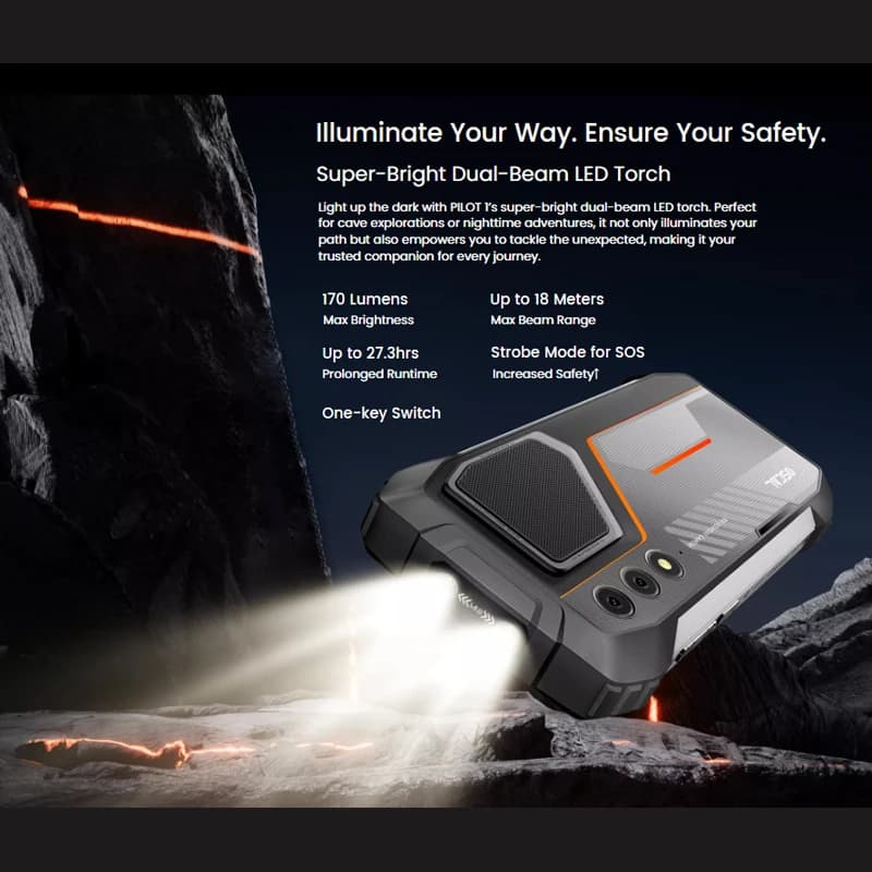 هاتف بلاكفيو أوسكال بايلوت 1 المتين بشاشة 6.67 بوصة عالية الدقة+ بمعدل تحديث 90 هرتز ومكبر صوت 5 واط وذاكرة 6 جيجابايت و256 جيجابايت ومعالج هيليو جي81 وبطارية 15000 مللي أمبير في الساعة وتقنية NFC - 4