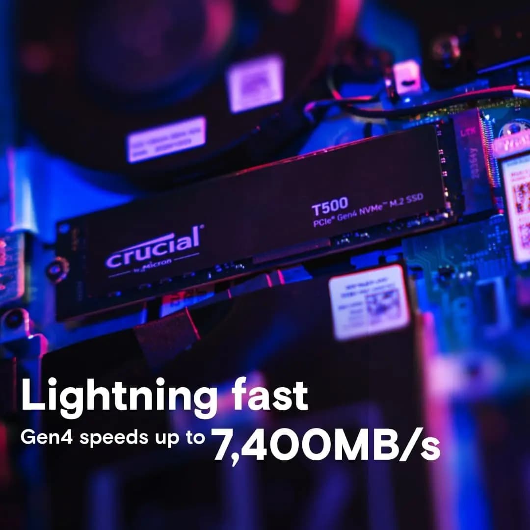 Crucial T500 500GB 1TB Gen4 NVMe M.2 Internal Gaming SSD, Up to 7300MB/s, Laptop & Desktop ,NEW  and Original(OEM Package) - 3