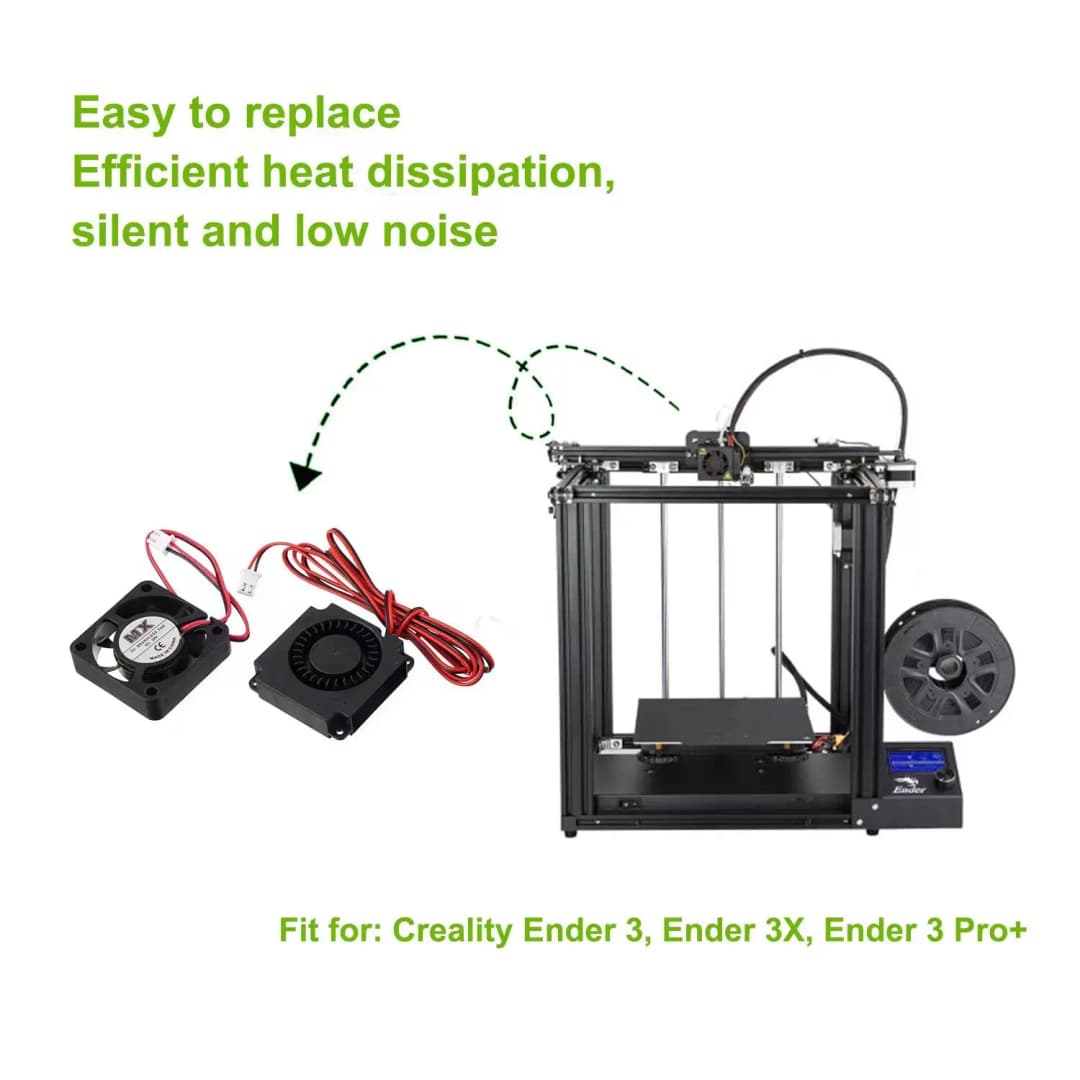 CREALITY Original 4010 Fans DC 24V Extruder Hot End Fan and Turbo Fan，Blower Fan and Axial Fan for Ender 3/Ender 3 Pro 3D Print - 5