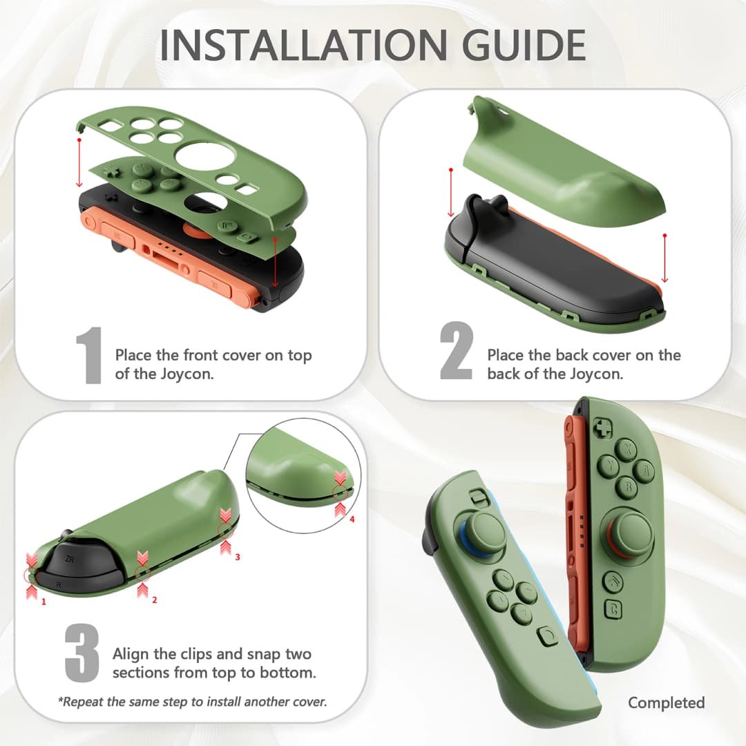 PlayVital Solid Color Protective Case for Nintendo Switch 2, Anti-Scratches Hard Shell Dockable Grip Cover with  Foldable Stand - 6