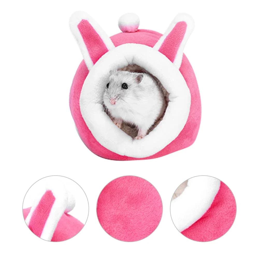 Hamster House Guinea Pig Hamster Cotton House Pet Bed House Small Animal Nest Winter Warm For Rodent/Guinea Pig/Rat/Hedgehog - 5