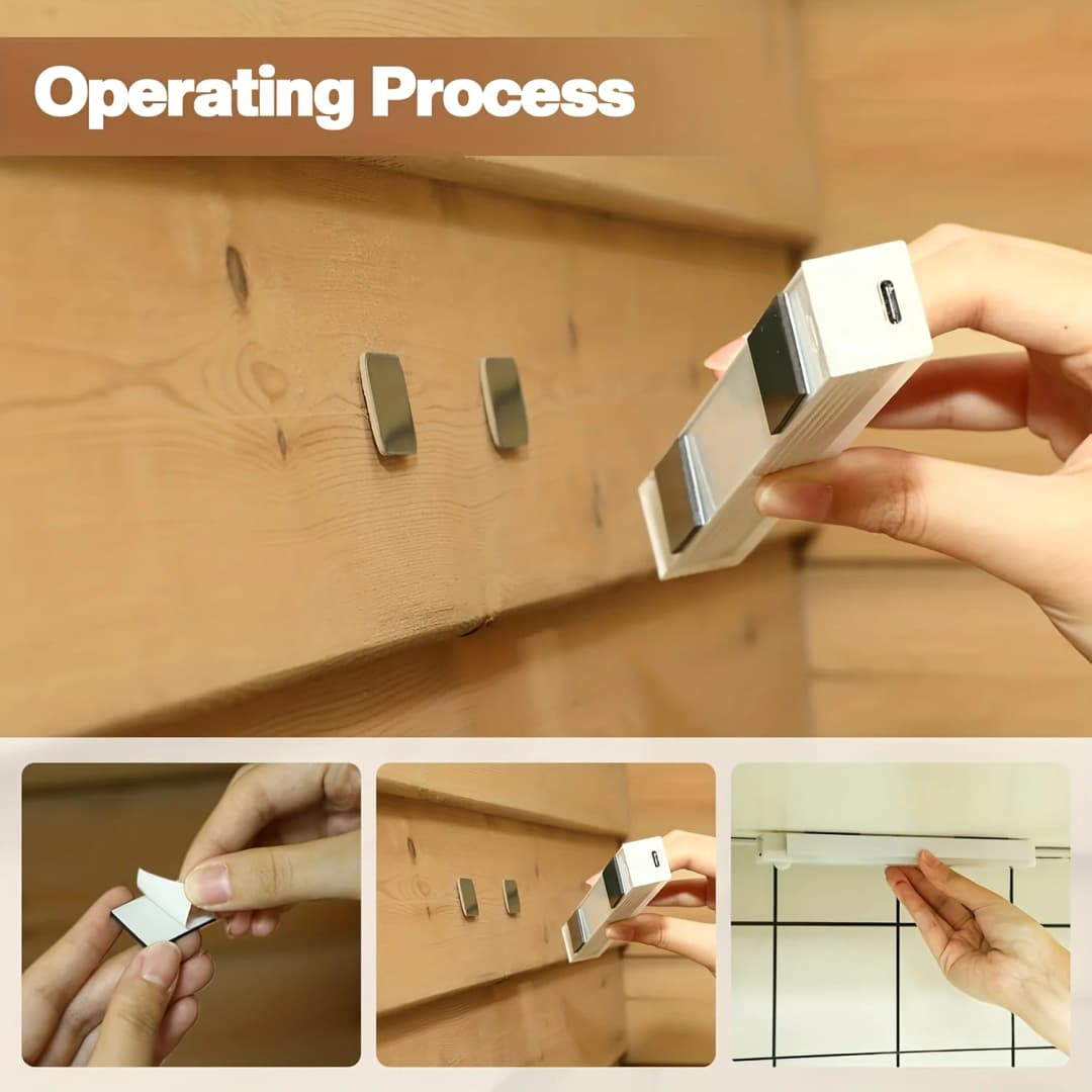 10-50cm Motion Sensor Light Night Wireless LED Lamp USB Battery Rechargeable Wall For Home House Room Bedroom Kitchen Lighting - 6