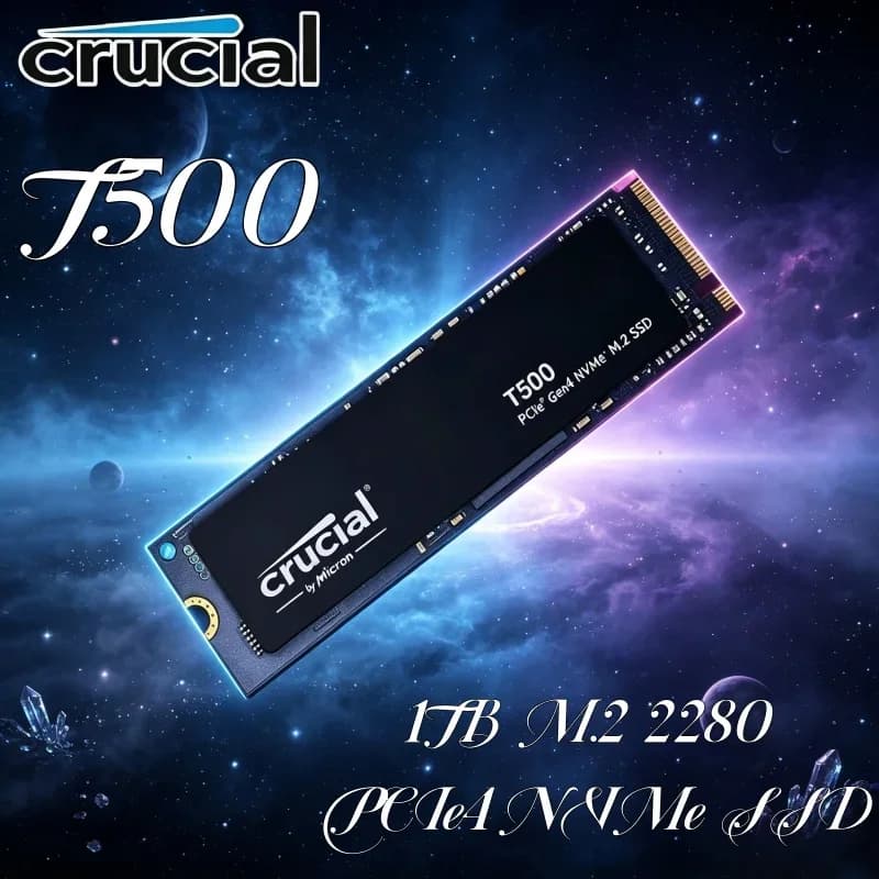 Crucial T500 CT1000T500SSD8 1TBPCIe4.0 X4 NVMe M2 2280SSD 7300MB/s Rapid Loading Game Hard Drive For PS5 Laptop Desktop Computer
