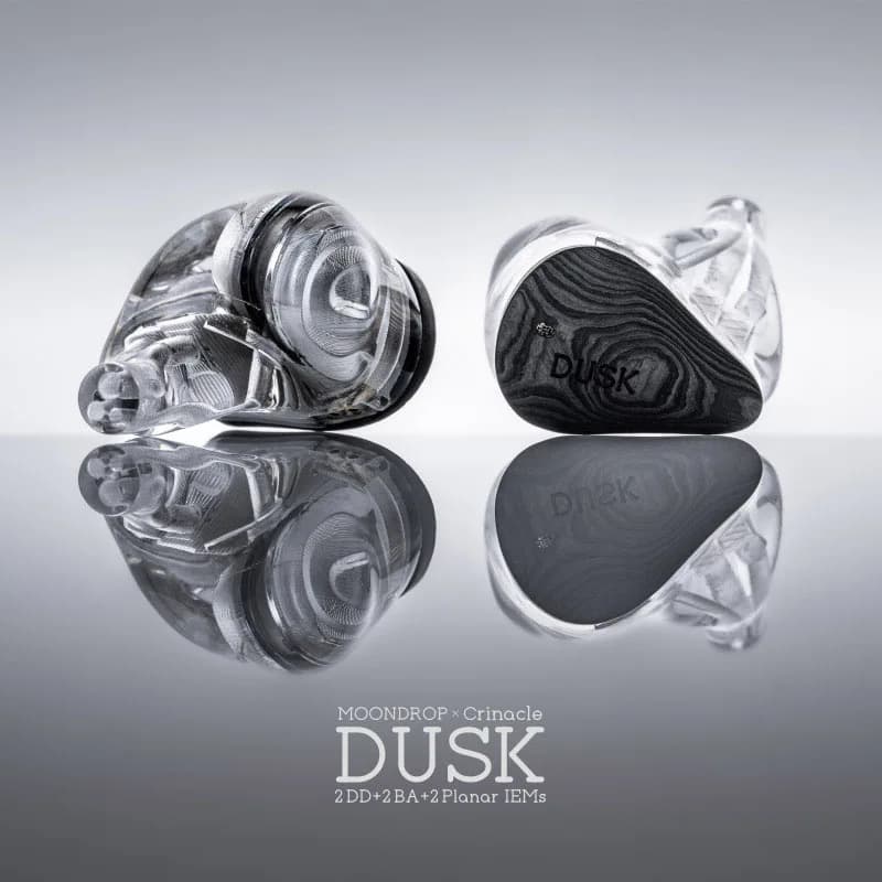 سماعات أذن داخلية MOONDROP x Crinacle DUSK 2DD+2BA+2Planar مع كابل 0.78 2pin ووصلة 3.5mm/USB-C - 3