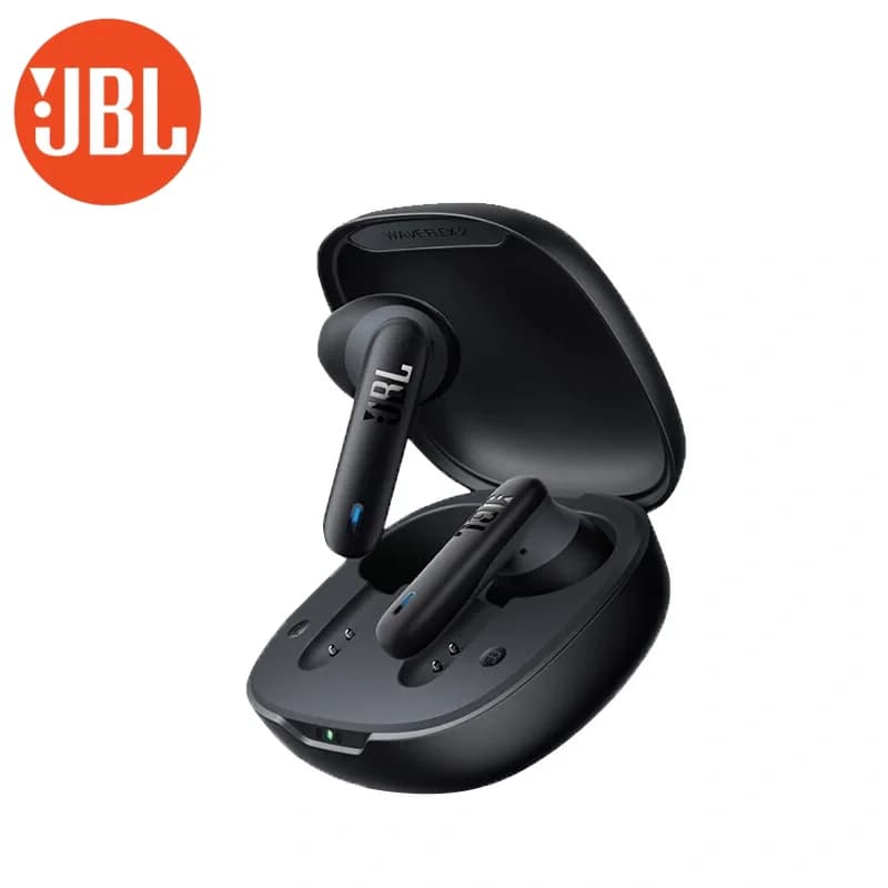 سماعات أذن بلوتوث JBL Wave Flex TWS الأصلية BT 5.3 سماعات خفيفة الوزن اتصال مزدوج إعداد EQ IP54 وقت تشغيل 40 ساعة