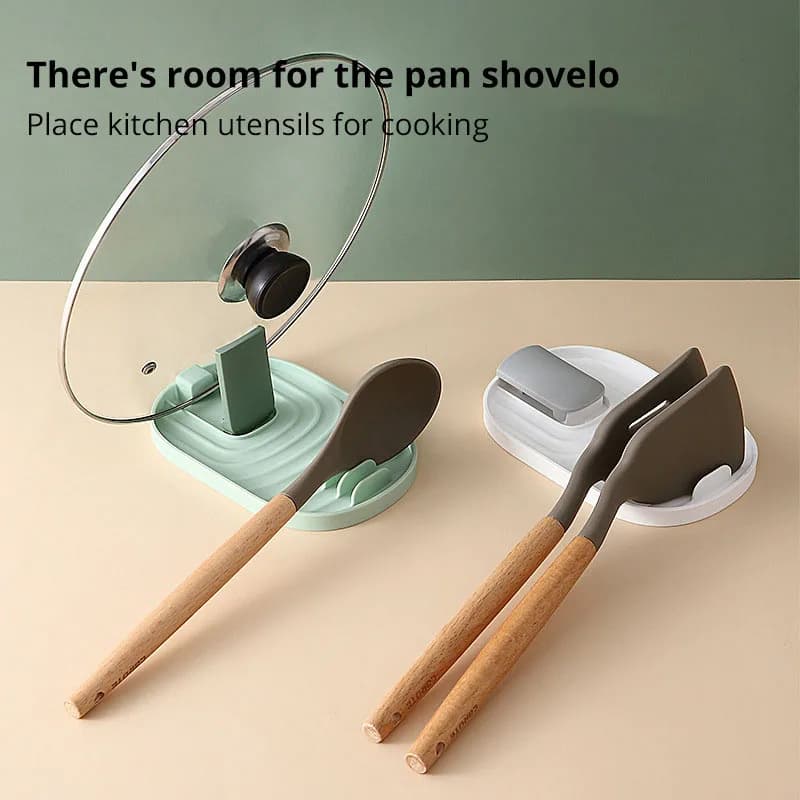 1pc Green/Pink/Bule/Pink Silicone Nordic Style Pot Lid Shovel Storage Rack Practical Multifunctional Kitchen Supply Non Slip - 4