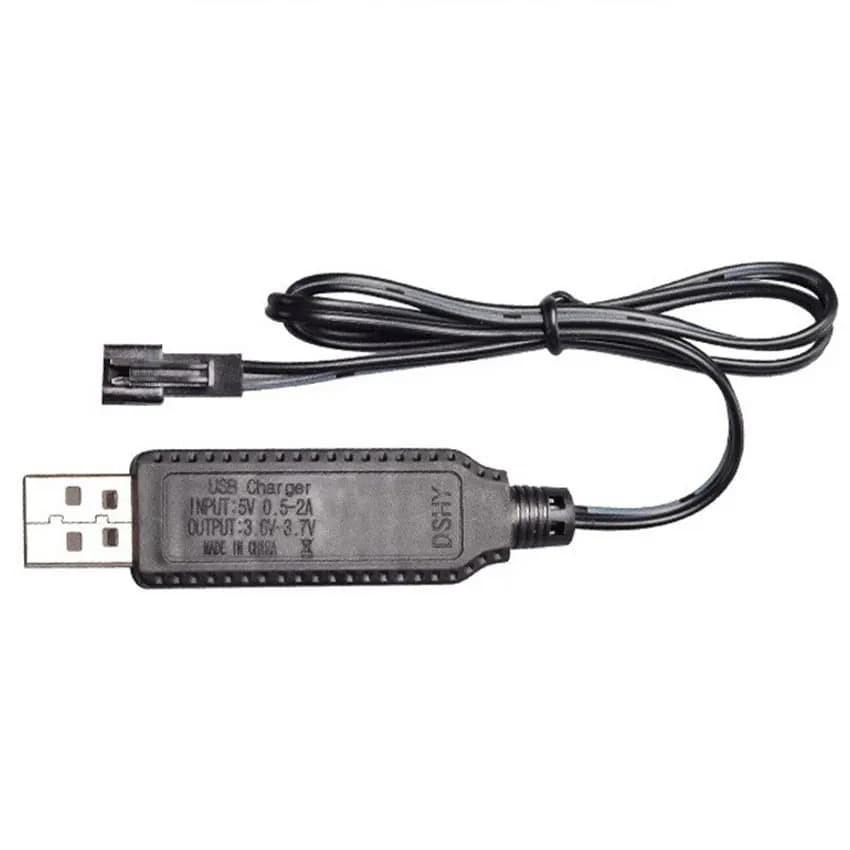 كابل شاحن USB لشاحن بطارية ليثيوم 3.7 فولت SM-2P إلى الأمام RC قطع غيار طائرات السيارات لعبة كوادكوبتر - 3