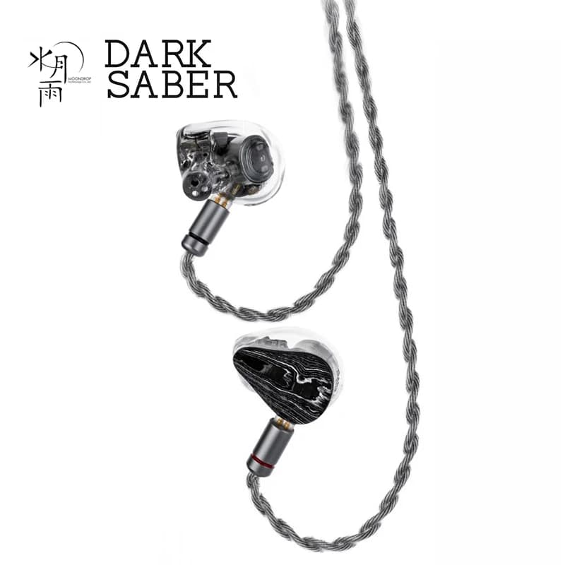 سماعات أذن MOONDROP DARK SABER 2DD+8BA (لكل جانب) مع كابل 0.78 2Pin