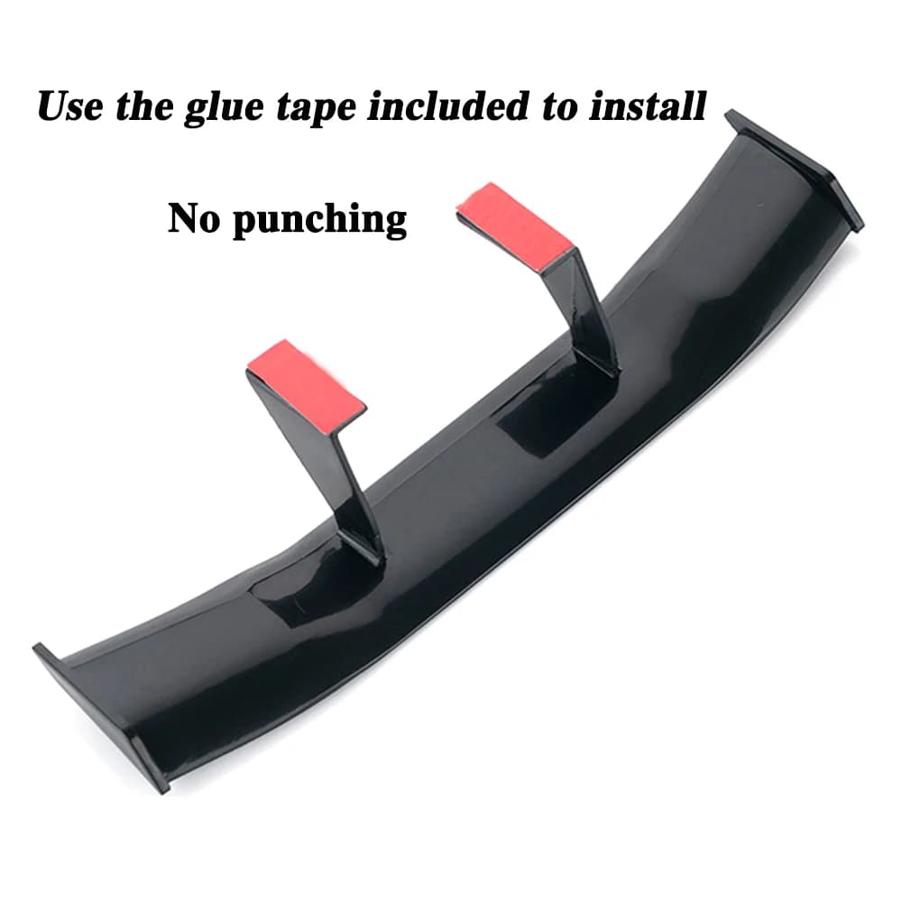 جناح خلفي صغير عالمي ثلاثي الأبعاد ملصقات جناح صندوق السيارة الخلفي إكسسوارات خارجية مضحكة للسيارة زخرفة بمظهر ألياف الكربون - 4