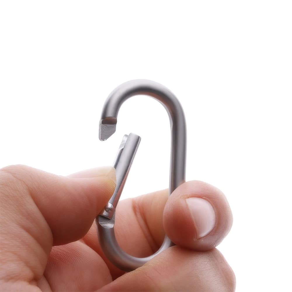 2/5/10pcs Multifunctional  Alloy Aluminum Spring Hook Carabiner Camping Equipment Survival Gear Outdoor Mountaineering Travel Ki - 5