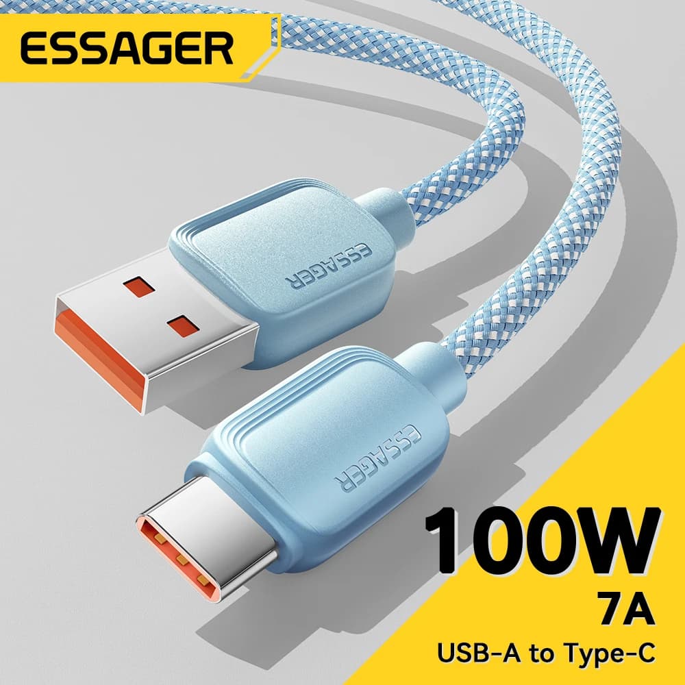 كابل إيساجر 7A 100W يو إس بي من النوع سي لهواوي هونور 88W PD شحن سريع شاحن يو إس بي A كابل بيانات كورد لشاومي وون بلس وسامسونج